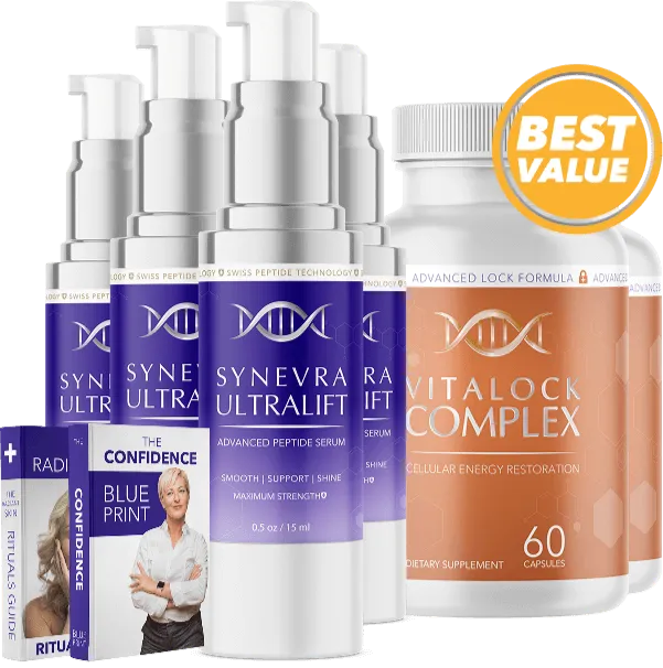 Synevra UltraLift premium skin serum and Lift and Lock beauty system